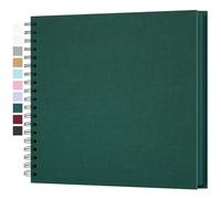 Yopih Álbum de Fotos Scrapbooking DIY para Bodas, Bebés y Viajes, 50 Hojas de Papel Kraft Rígido 25,5x25,5 cm, Libro de Recuerdos Perfecto para Regalos, San Valentín y Memorias Familiares, Verde