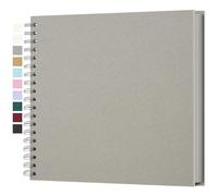 Yopih Álbum de Fotos Scrapbooking DIY para Bodas, Bebés y Viajes, 50 Hojas de Papel Kraft Rígido 25,5x25,5 cm, Libro de Recuerdos Perfecto para Regalos, San Valentín y Memorias Familiares, Gris Claro