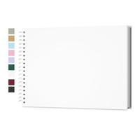 Yopih Álbum de Fotos Scrapbooking DIY para Bodas, Bebés y Viajes, 50 Hojas de Papel Kraft Rígido 28x20,5 cm, Libro de Recuerdos Perfecto para Regalos, San Valentín y Memorias Familiares, Blanco