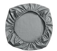 YOPOIY 1 Piezas PU Cuero Funda de Silla de Oficina, Impermeable Antideslizante Cubierta de Asiento Elástica Impermeable a Prueba de Aceite Oficina Cubierta de La Silla con Fondo elástico -Gris