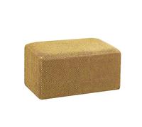YOPOIY Estiramiento Jacquard Funda Otomana, Rectángulo Funda De Reposapiés Almacenamiento Funda De Reposapies con Parte Inferior Elástica, Cuadros Tejido Spandex -Amarillo-1 Pieza