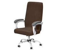YOPOIY Funda de terciopelo para silla de oficina con cremallera, funda elástica suave para silla de escritorio de computadora, lavable, a prueba de arañazos, protector de silla giratoria resistente