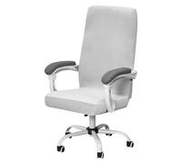 YOPOIY Funda de terciopelo para silla de oficina con cremallera, funda elástica suave para silla de escritorio de computadora, lavable, a prueba de arañazos, protector de silla giratoria resistente