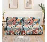 YOPOIY Funda elástica para sofá Cama sin Brazos Funda de futón sin Brazos con Falda Funda de futón sin Brazos con Estampado de Volantes y Parte Inferior elástica para niños -4-185~200cm