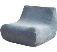 YOPOIY Funda elástica para sofá de suelo perezoso, funda de jacquard suave para silla de chimenea, funda universal sin reposabrazos para sala de estar (gris claro, talla única)