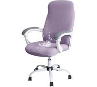 YOPOIY Funda Impermeable para Silla De Oficina, Funda Elástica para Silla De Escritorio con Funda para Silla De Ordenador con Cremallera Funda Giratorian (Morado,Medio)