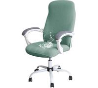 YOPOIY Funda Impermeable para Silla De Oficina, Funda Elástica para Silla De Escritorio con Funda para Silla De Ordenador con Cremallera Funda Giratorian (Verde,Medio)