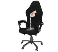YOPOIY Funda para Silla De Juegos Impermeable, Elástica Funda para Silla De Juego con Fundas para Reposabrazos Protector Suave para Silla De Jugador (Negro,Talla única)