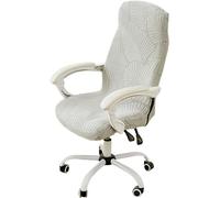 YOPOIY Funda para Silla De Oficina A Prueba De Arañazos para Gatos, Funda Elástica Giratoria para Silla De Ordenador, Funda Lavable Y Extraíble (Gris Claro,Mediana)