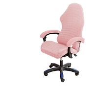 YOPOIY Jacquard Funda para Silla De Juego con 2 Fundas para Reposabrazos, Lavable Extraíble Cubre Sillas Gaming Estirable Cubierta De Silla De Juego Protector De Muebles -Rosa-One Size