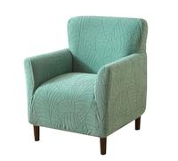 YOPOIY Juego de 2 fundas elásticas para sillón de banquete, 1 funda moderna para sofá con reposabrazos, fundas suaves para sillas decorativas para muebles, protector de sofá individual (verde, 1