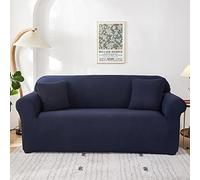 YOPOIY Suaves Muebles de Lujo Funda Sofa, Elástica Funda de sofá Universal Funda para Sofá con Fondo elástico Elastano Lavable Protector para Sofá para Estar -azul-2-1 Plaza (90-140 cm)
