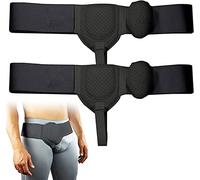 YOPON Cinturón de hernia inguinal para hombres, correa de cintura ajustable, lado izquierdo o derecho, braguero de soporte de hernia inguinal para hombres después de la(Size:2pcs,Color:Negro)
