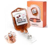 YOPPIX Carrete de insignia de café líquido, carrete retráctil para enfermeras, médicos, profesores y consultorios médicos