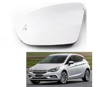 YoQIK Coche Espejos Retrovisor para Opel/Vauxhall Astra K 2015 2016 2017 2018 2019,Exterior Lente Marcha Atrás Cristal Reemplazar Asférico Calefactado Retrovisores Partes de Repuesto,Left