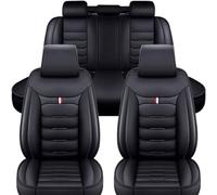 YoQIK Coche Juegos Cubreasientos Universal para Seat Leon Mk2 Leon Mk3 Leon 1 Leon 2 Leon 3 Leon 5F Leon FR,Cuero Delanteros Traseros Fundas Asiento Completo Protectores Cómodo Accesorios
