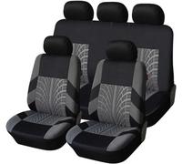 YoQIK Coche Juegos de Cubreasientos para KIA Stonic 2017-2025,Delanteros Traseros Fundas Asiento Completo Protectores Cómodo Accesorios,Grey-1