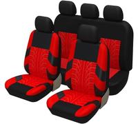 YoQIK Coche Juegos de Cubreasientos para Renault Megane 2 Megane 3 Megane Scenic,Delanteros Traseros Fundas Asiento Completo Protectores Cómodo Accesorios,Red-6