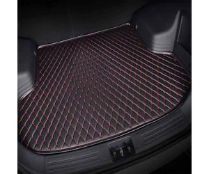 YoQIK Personalizada Alfombrillas Maletero para Toyota C-HR Hybrid 2024 2025,Cuero Alfombra Trasero Protectora Antideslizante Impermeable Moquetas Accesorios Coche,E-Black-Red