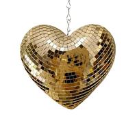 Yorajuy Bola de espejo en forma de corazón, bola de discoteca reflectante, decoración de habitación en forma de corazón, bola de discoteca con lentes brillantes, decoración del hogar