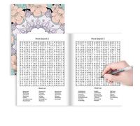 Yorajuy Búsqueda de palabras Mindfulness, juegos cerebrales divertidos y positivos, juego relajante y relajante, libro de actividades de impresión para adultos, mujeres y hombres
