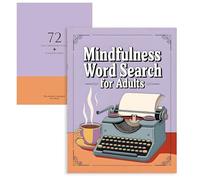 Yorajuy Búsqueda de palabras Mindfulness, juegos cerebrales divertidos y positivos, juego relajante y relajante, libro de actividades de impresión para adultos, mujeres y hombres