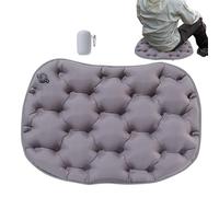 Yorajuy Cojín inflable para asiento de viaje, cojín de asiento de aire de viaje con funda de almacenamiento, almohadilla ligera para silla de oficina, silla de grada, patio, silla de ruedas, estadio