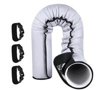 Yorajuy Cubierta de manguera de aire acondicionado, cubierta de ventilación para conducto de manguera de CA, resistente al calor, impermeable, reutilizable, con 3 correas de hebilla para reducción de