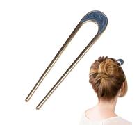 Yorajuy Horquillas de metal en forma de U,Accesorios de peinado en forma de U,Accesorios para peinados cortos Palillos para el cabello | Accesorios chinos antiguos para el cabello para mujeres, niñas,
