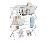 Yorbay Tendedero Extensible para Espacios Pequeños: 11 Barras y 18 Pinzas | Seca Ropa Calcetines y Toallas-Apartamento Balcón y Lavadero-Estructura Plegable para Guardarlo