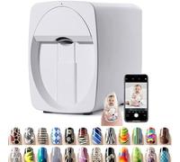 YORCME Impresora De UñAs 3D Profesional Mini Impresora para UñAs, MáQuina De Pintura De UñAs MóVil PortáTil MultifuncióN para NiñOs/Estudio De UñAs/Manicurista/Amantes De Las UñAs A