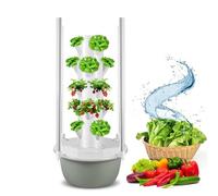 YORCME Kit De Cultivo HidropóNico Torre para Hierbas De Interior Columna HidropóNica para Huerto Kit De Cultivo Vertical De 20 A 36 Plantas 7-Layer28Pots-HydroponicTower+PlantLight