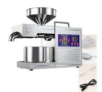 YORCME Prensa de Aceite para Oliva 820W, Acero Inoxidable, Rendimiento hasta 85%, Producción 3-6 kg/h, para Aceite de Oliva, Coco y Canola