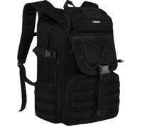 YOREPEK Mochila Militar 45L, Mochila Tactica Hombre Supervivencia Gran Capacidad Impermeable Crossfit Molle del Montañismo y Viajes Ejército al Aire Libre para Senderismo Camping Viajar Caza, Negro