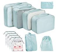 YORFULL Organizador Maleta, 12 Piezas Packing Cubes Compression, Organizador Viaje Accesorios - Bolsas para Ropa, Neceser Maquillaje, Bolsa Aseo, Organizadoras Maleta Viaje