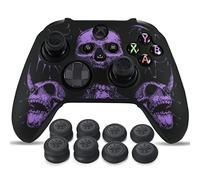Yorha 1 Funda de Silicona Tallada con láser para Mando Xbox Series X/S (Morado) con empuñaduras Pro Thumb x 8