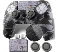 YoRHa Funda de silicona antideslizante para mando de PS5 con 2 tapas de pulgar y 1 adhesivo (30 años de aniversario)