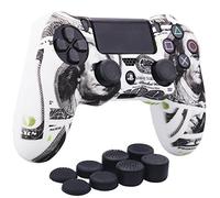 Yorha Funda de Silicona para Transferencia de Agua, para Mando de PS4/slim/Pro x 1 dólar Estadounidense, con Accesorios Profesionales de Agarre de Pulgar x 8