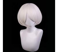 YoRHa No.2 Tipo B 2BYoRH 2A 9S 2B Peluca Cosplay Peluca NieR: Automata Disfraz Jugar Pelucas Disfraces Cabello + Peluca gratis Cap