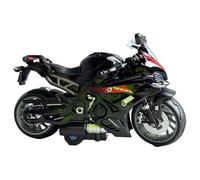 YORISMAL Jet Black S1000RR - Replica Modelo de Moto en Miniatura de Aluminio Fundido a Escala 1:14, Regalo para niños (7 - 14 años)