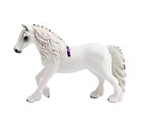 YORISMAL Modelo de caballo blanco frisón ornamento niños realista animal salvaje caballo modelo ocho caballos Pintura: juego de adornos de carreras de caballos de mil millas juguete