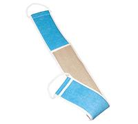 York Cinta de Masaje para la Espalda - Banda Exfoliante (Peeling) con Doble Asa - Esponja Corporal de Fibra Natural - Estimula la Circulación y Elimina Piel Muerta - Ideal para Ducha y Baño