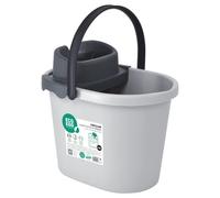 York Eco Ego Cubo con Escurridor para Fregona Plana 13 L | Cubo rectangular con escurridor y asa ergonómica, ideal para una limpieza eficiente de suelos con fregona plana