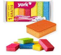 York Esponjas de Cocina Esponja de Limpieza Estropajo clásico Doble Cara Estropajo Duradero Estropajo para Fregar para Cocina de Dos Caras para Suciedad Poder Absorbente y Poder Limpiador 7 Unidades
