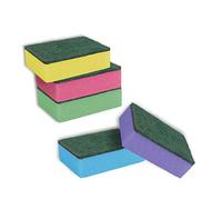 York Esponjas para Platos Clásicas - Estropajos Abrasivos Doble Acción (Espuma + Fibra Verde) - para Ollas, Platos y Limpieza Diaria - 10 Unidades - Multicolor