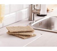 York Estropajos Ecológicos Eco Natural - Pack de 3 Unidades - Limpiadores Planos de Fibras de Sisal (Agave) y Pet Reciclado - para Ollas, Sartenes y Limpieza Difícil - Duraderos y Cero Residuos