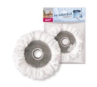 York Recambio de Mopa Circular de Microfibra Reciclada con Tiras de Fregado Repuesto de Fregona Plana Absorbente para Todo Tipo de Suelos Parqué y Azulejos Funda de Limpieza Sostenible 1 Ud