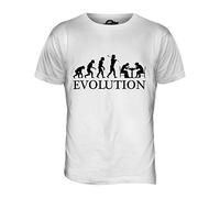 York Street Ajedrez Evolution of Man - Camiseta Hombre Camiseta Top - algodón, Mint Blanco, 100% Ringspun 100% Machine 100% algodón, Hombre, Extra Grande