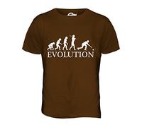 York Street Bol Evolution of Man - Camiseta Hombre Camiseta Top - algodón, Chocolate, 100% Ringspun 100% Machine 100% algodón, Hombre, Small