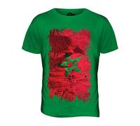 York Street Marruecos Grunge Bandera - Camiseta Hombre Camiseta Top - algodón, Efervescente Apple, 100% algodón 100% Ringspun 100% Machine, Hombre, X-Large
